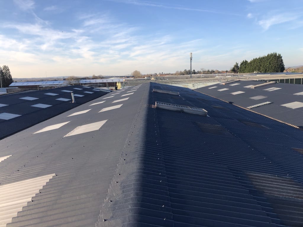 Asbestos roof cleaning and spray treatment by Total Cladding and Roofing