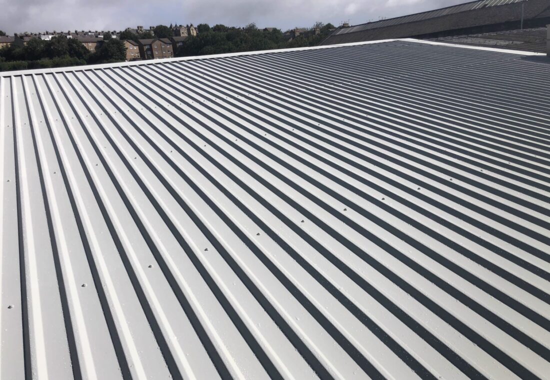 Silicone-Coated R-Panel Roofing project