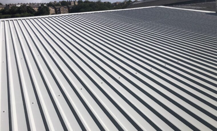 Silicone-Coated R-Panel Roofing project
