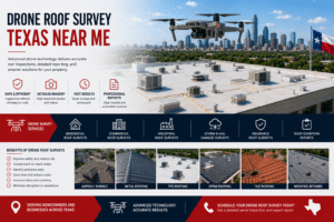 drone roof survey Texas near me total cladding and roofing