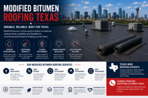 Modified Bitumen Roofing Texas | Total Cladding and Roofing Texas