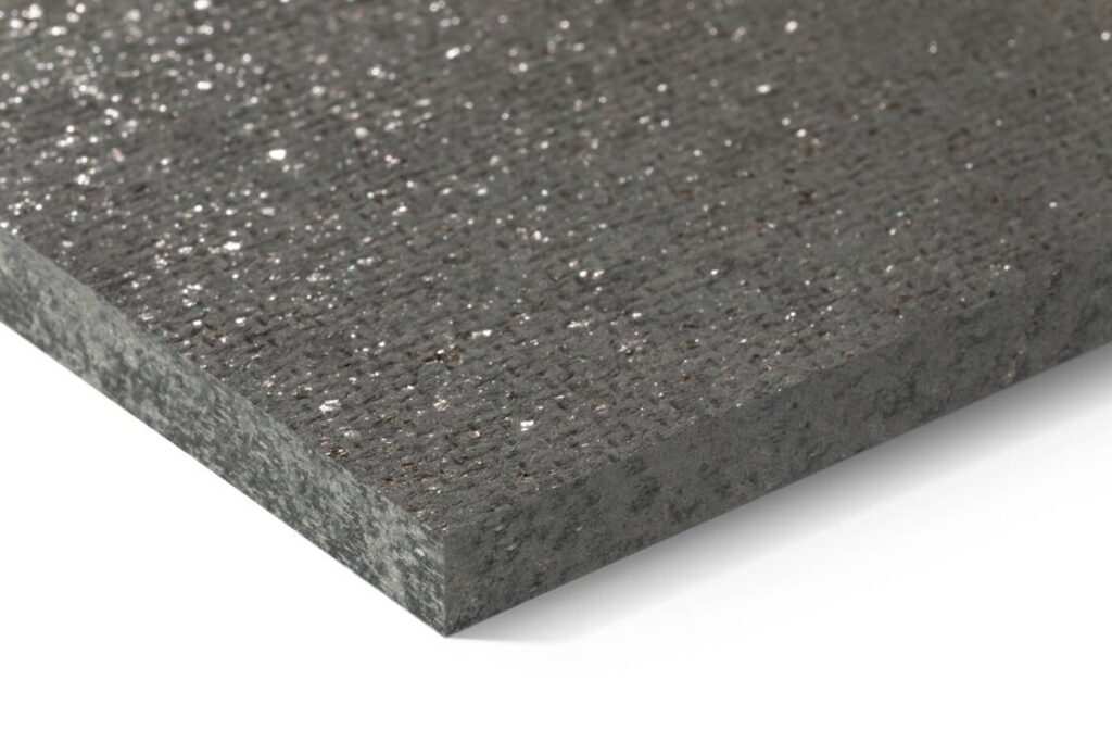 Swisspearl Windstopper Extreme fiber cement board sample showing its face and edge