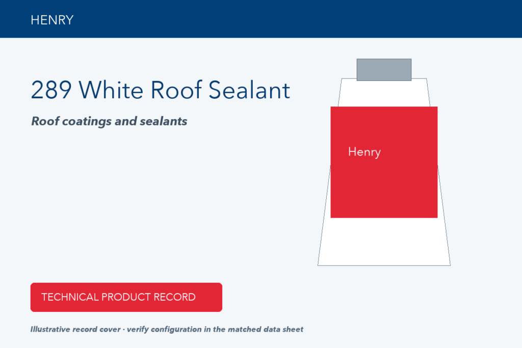 Henry 289 White Roof Sealant roof coating or sealant product