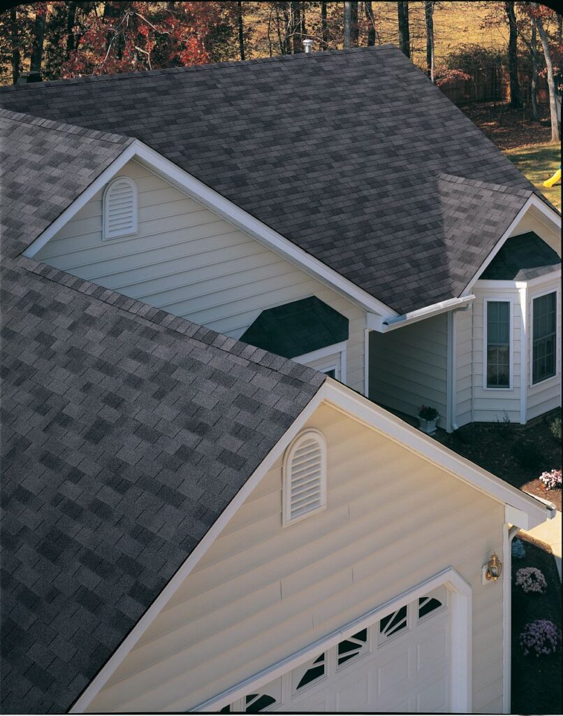 XT 25 shingles in Moire Black on a residential roof