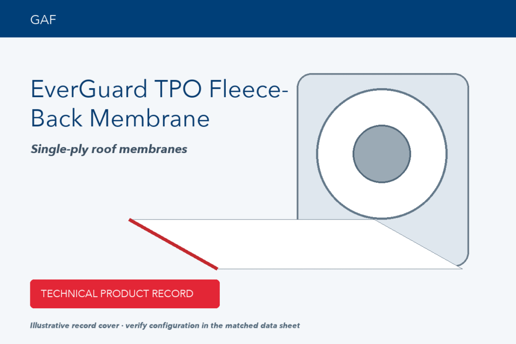 GAF EverGuard TPO Fleece-Back Membrane roofing product