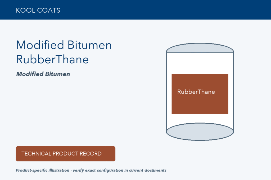 Technical product illustration for Kool Coats Modified Bitumen RubberThane