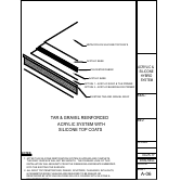 Official Metacrylics assembly drawing for Silicone Roof Coating System Tar and Gravel