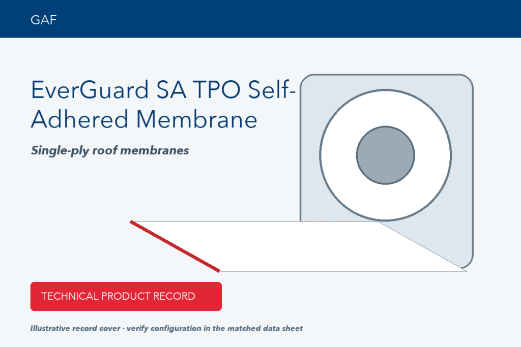 GAF EverGuard SA TPO Self-Adhered Membrane roofing product
