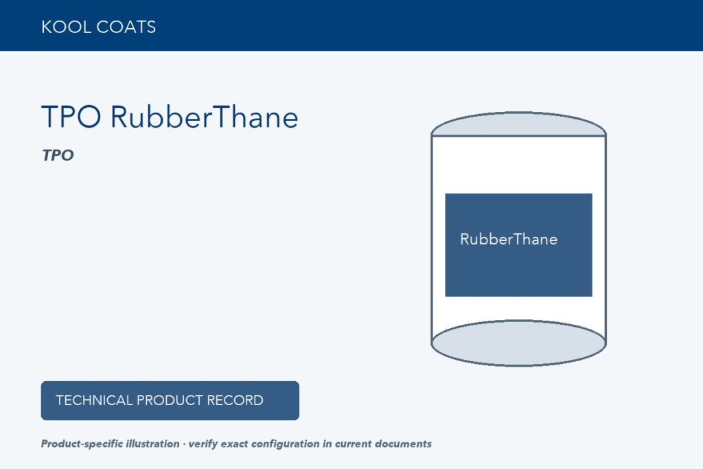 Technical product illustration for Kool Coats TPO RubberThane
