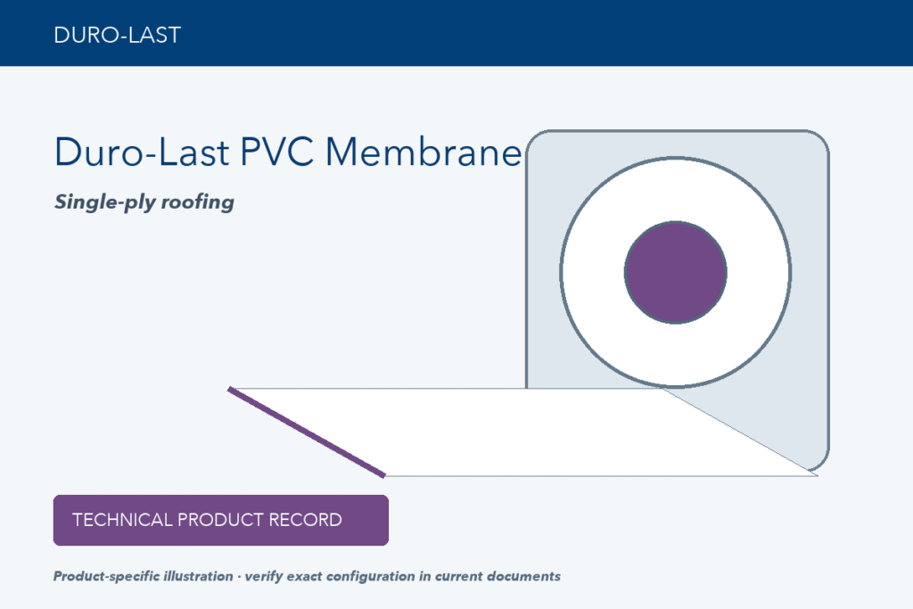 Technical product illustration for Duro-Last Duro-Last PVC Membrane