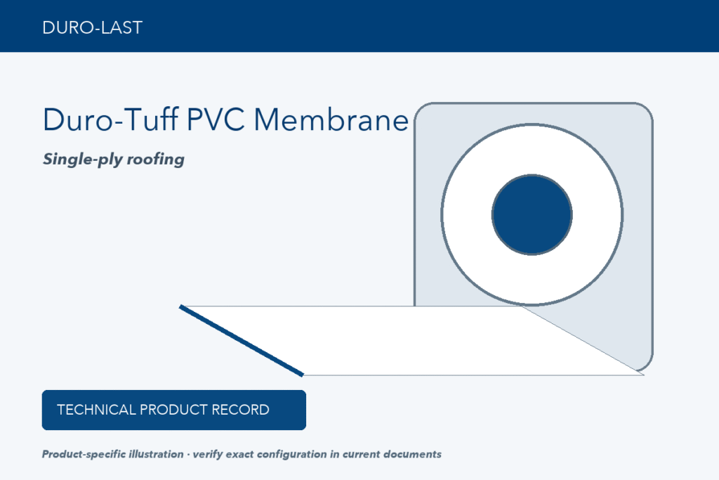 Technical product illustration for Duro-Last Duro-Tuff PVC Membrane