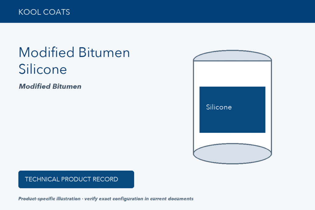 Technical product illustration for Kool Coats Modified Bitumen Silicone