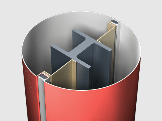 PAC-CLAD illustration of a 1000C column cover