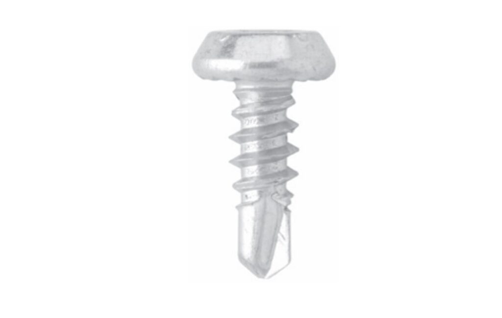 Tracer pan framer self-drilling screw with zinc plated pan head and drill point