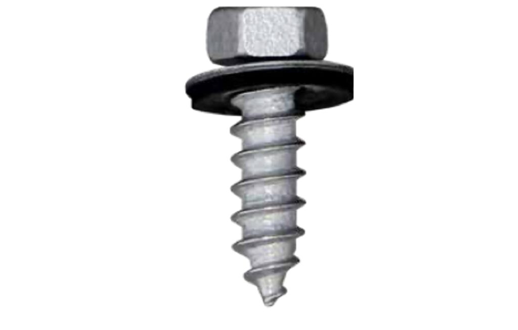 Type A stainless steel hex head tapping screw with sealing washer